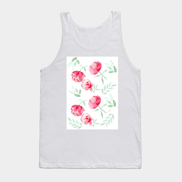 Watercolour Romantic Roses Tank Top by annalisaamato